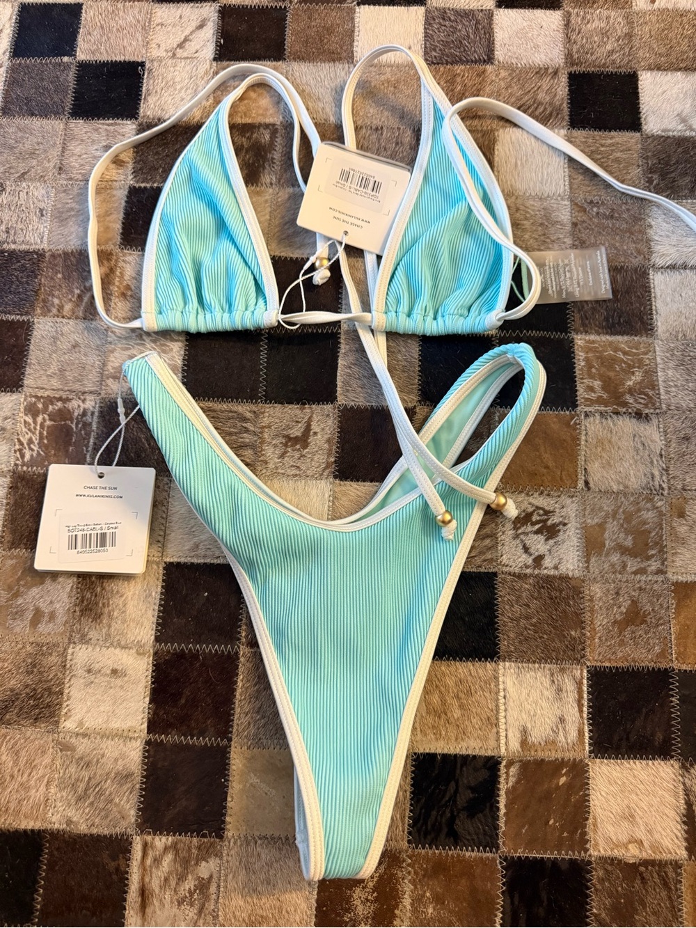 Kulani Kinis Calypso Blue Bottoms + Top